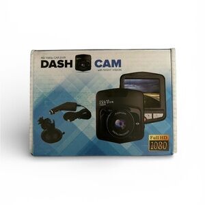 Black HD 1080p Dash Cam with Night Vision